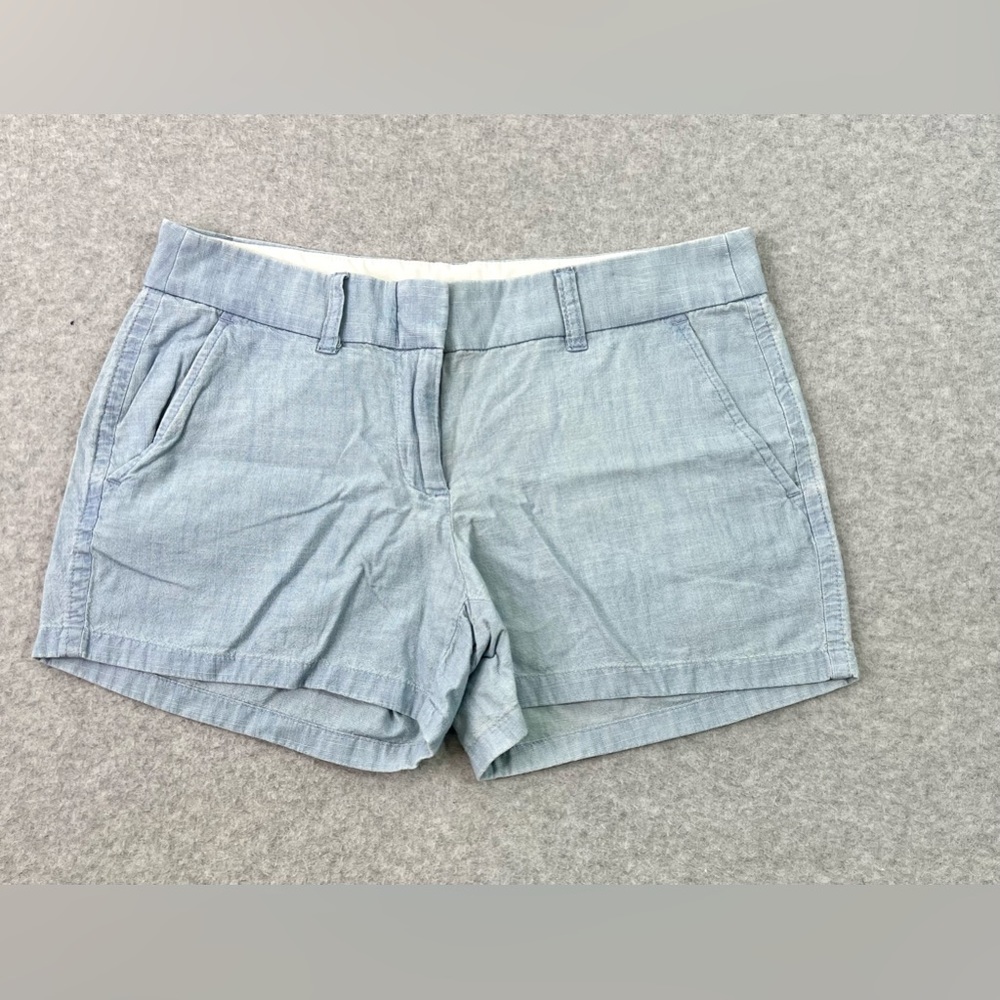 J. Crew Women’s Chino Mid Rise Blue Shorts Size 2 100% Cotton